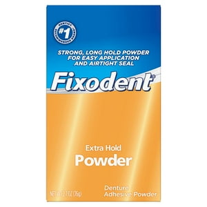 Fixodent Extra Hold Denture Adhesive Powder 2.7 Oz (Pack of 4) Fixodent