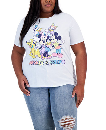 Модная футболка больших размеров с рисунком «Микки и друзья» Disney