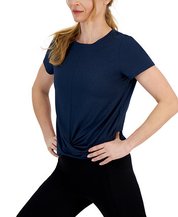 Women's Twist-Front Performance T-Shirt, Created for Macy's ID Ideology