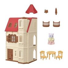 Calico Critters Red Roof Tower Home 3-этажный кукольный домик Playset Calico Critters