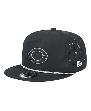 Men's Black Cincinnati Reds Laser Cut 9FIFTY Snapback Hat New Era