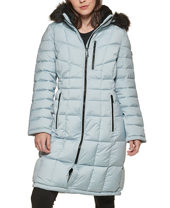 calvin klein faux fur puffer coat