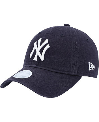 Женская темно-синяя регулируемая бейсболка New York Yankees Team Logo Core Classic 9TWENTY New Era