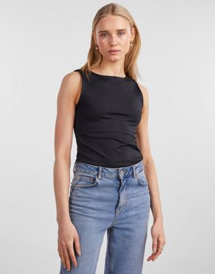 Pieces seamless bodysuit in black Pieces