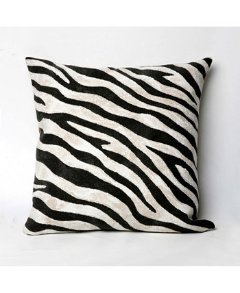 Liora Manne Visions I Zebra Подушка для дома и улицы - квадрат 20 дюймов Liora Manne'