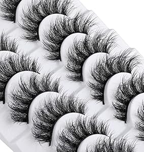 Mink Lashes Cat Eye Fluffy False Lashes Fox Eye False Eyelashes Lashes Natural D Curl Volume Fake Eyelashes Soft Handmade Lashes that Look Like Extensions Lashes Pack Zanlufly