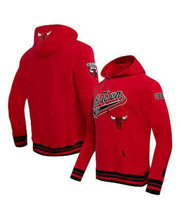 Мужской пуловер с капюшоном Red Chicago Bulls Script Tail Pro Standard