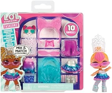 LOL Surprise Fashion Packs Mermaid Princess Style - 6 Unique Styles each with (3) Outfits, (2) Pairs of Shoes, (4) Accessories - Mix and Match Styles to Create Tons of New Looks, Gift for Girls Age 4+ L.O.L. Surprise!