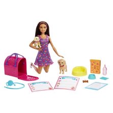 Barbie® Brown Hair, 2 Puppies and Color-Change Pup Adoption Playset & Barbie Doll Barbie