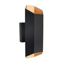 13-in Hexa Bronze Integrated LED Outdoor Up and Down Wall Sconce Cedar Hill