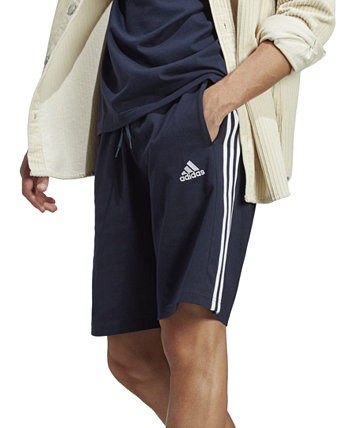 Мужские шорты Essentials Single Jersey с 3 полосками 10 дюймов Adidas