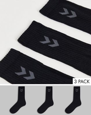 Набор из 3 базовых носков Hummel черного цвета Hummel