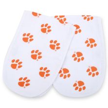Infant Three Little Anchors Clemson Tigers 2-Pack Muslin Burp Cloth Set Three Little Anchors