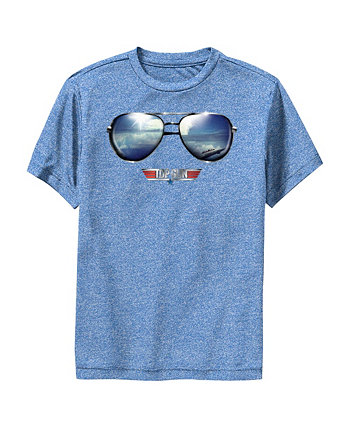 Boy's Top Gun Aviator Sunglasses Reflection Logo  Child Performance Tee Paramount Pictures