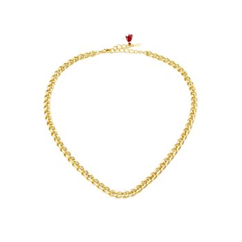Сара 18-каратного золота с покрытием &amp; Ожерелье с цепочкой из кубического циркония SHASHI