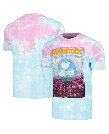 Мужская синяя футболка с рисунком Woodstock с эффектом потертости Philcos
