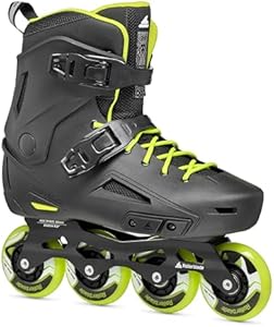 Городские роликовые коньки Rollerblade Lightning для мужчин, черные и лаймовые, с системой памяти Rollerblade