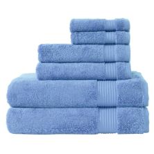Классические турецкие полотенца из натурального хлопка, мягкие впитывающие Amadeus, набор из 6 предметов, 2 банных полотенца, 2 полотенца для рук, 2 мочалки Classic Turkish Towels