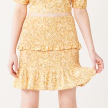 Juniors' Live To Be Spoiled Allover Smocked Skirt Live To Be Spoiled