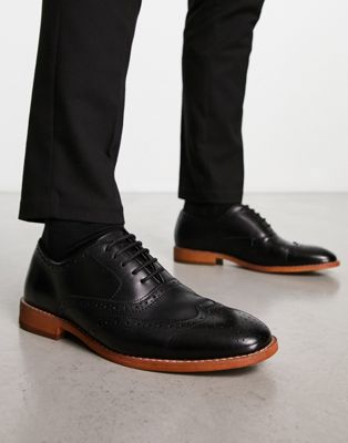 Office meanest brogues in black leather  Office