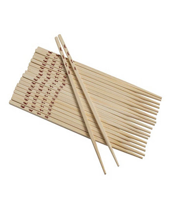 Набор из 10 пар многоразовых полированных бамбуковых палочек для еды JOYCE CHEN