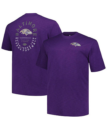 Мужская фиолетовая футболка Baltimore Ravens Big and Tall Two-Hit Throwback Profile