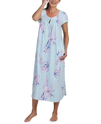 Women's Gathered Floral Nightgown Miss Elaine