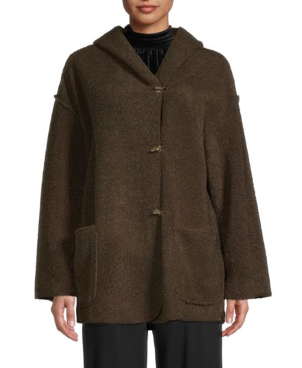 Тедди пальто с капюшоном из искусственного меха Max Studio