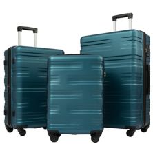 Merax Hardshell Luggage Sets 3 Pcs Spinner Suitcase With Tsa Lock Lightweight 20''24''28'' Merax
