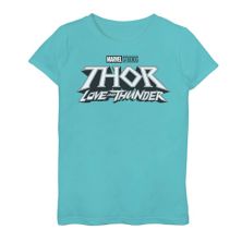 Футболка с логотипом Marvel Thor Love And Thunder Light для девочек 7–16 лет Marvel