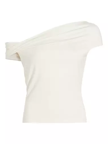 Cello One-Shoulder Ruched Top REFORMATION