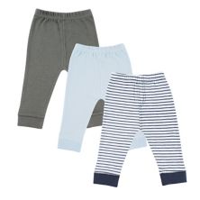 Luvable Friends Baby and Toddler Boy Cotton Pants 3pk, Navy Stripe Luvable Friends