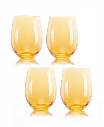 Бокалы для вина Carnival без ножки на 19 унций, набор из 4 шт. Qualia Glass