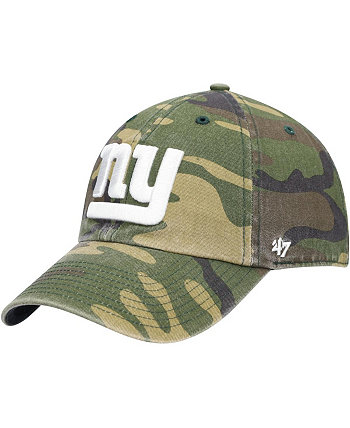 Men's Camo New York Giants Woodland Logo Clean Up Adjustable Hat '47 Brand