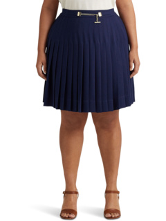 Плиссированная юбка из жоржета больших размеров Ralph Lauren