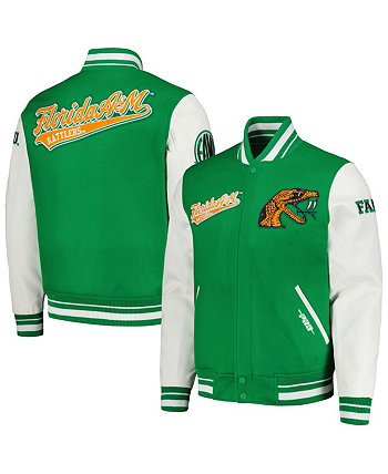 Men's Green Florida A&M Rattlers Script Wool Full-Zip Varsity Jacket Pro Standard