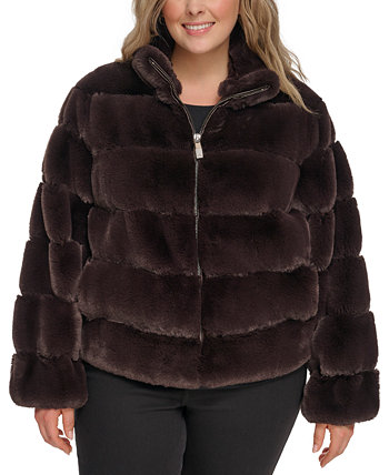 Женское пальто больших размеров из искусственного меха Calvin Klein