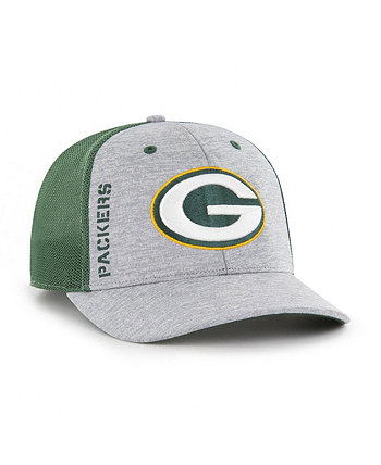 Мужская серая, зеленая кепка Green Bay Packers Pixelation Trophy Flex Hat '47 Brand