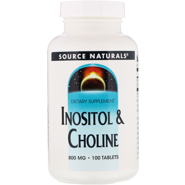 Инозитол и холин, 800 мг, 100 таблеток Source Naturals