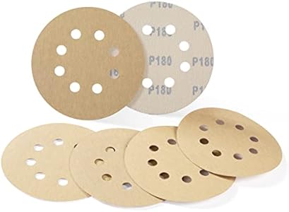 S SATC Sanding Disc 100 PCS 5 Inch Sanding Discs Hook and Loop 40 Grit 8 Hole Orbital Sander Pads for Fast and Efficient Sanding S Satc