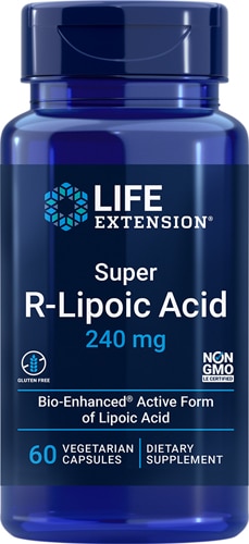 Супер R-липоевая кислота — 240 мг — 60 вегетарианских капсул Life Extension