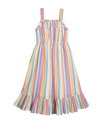 Big Girls Rainbow Striped Summer Dress Epic Threads