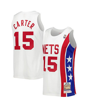 Футболка мужская Vince Carter Swingman New Jersey Nets белая с вышивкой NBA, 100% полиэстер Mitchell & Ness