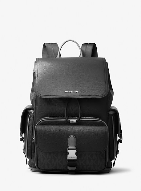 Кожаный рюкзак с логотипом Hudson Michael Kors