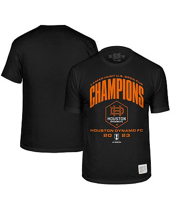 Черная футболка Big Boys Houston Dynamo FC 2023 Ламара Ханта с чемпионами Открытого Кубка США по футболу Original Retro Brand