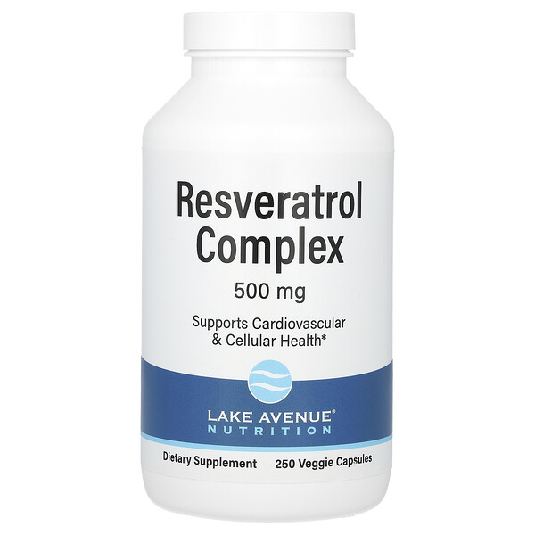 Комплекс ресвератрола, 500 мг, 250 растительных капсул Lake Avenue Nutrition