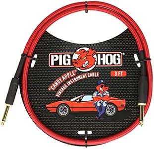 Pig Hog PCH3AG 1/4" to 1/4" Amplifier Grill Instrument Patch Cable, 3 Feet Pig Hog