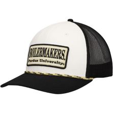 Unisex The Game White/Black Purdue Boilermakers Bar Patch Adjustable Hat The Game