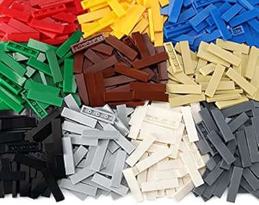 1×4 Tile ×480 Parts and Pieces Flat MOC Bricks, Multicolored Bulk Building Blocks for Smooth Surface Wall Floor, Toy Accessories Compatible with Major Brands 2431 Feleph