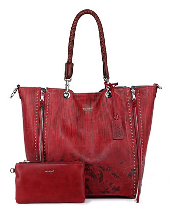 Женская сумка-тоут Barracuda с ручной росписью и застежкой Old Trend
